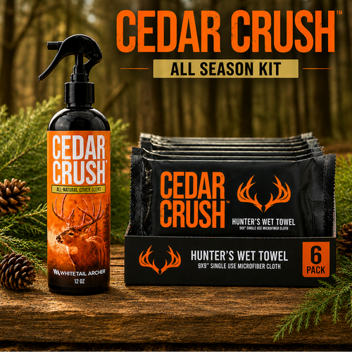 Cedar Crush All-Season Scent Control Kit – Spray + Hunter's Wet Towels